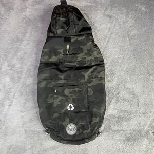 GF Pet Dog Parka Small Camo Black Green Neon Puffer Hooded Jacket Coat